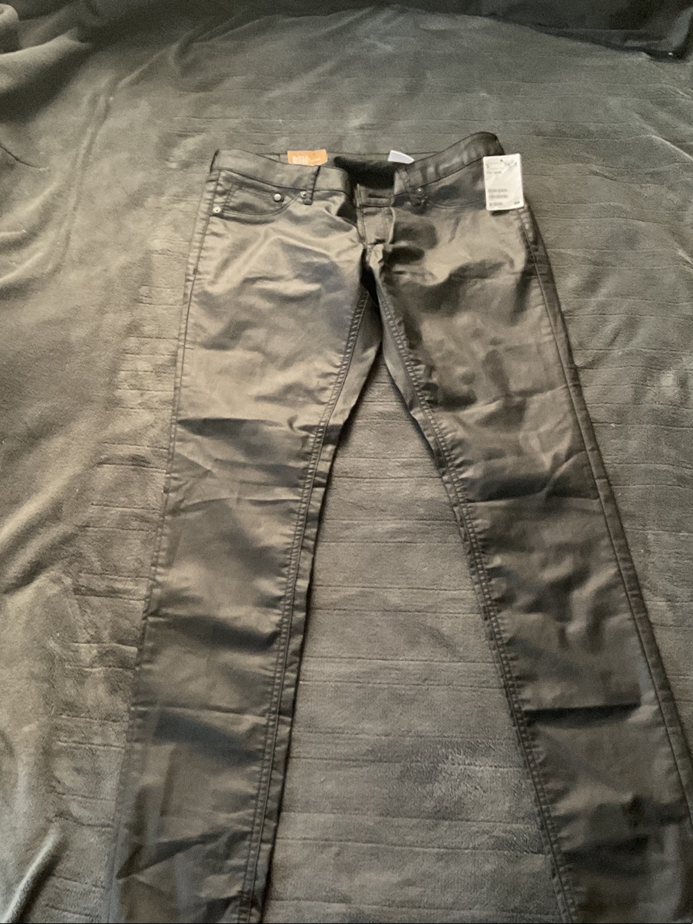 H&M Black Skinny Coated Pants